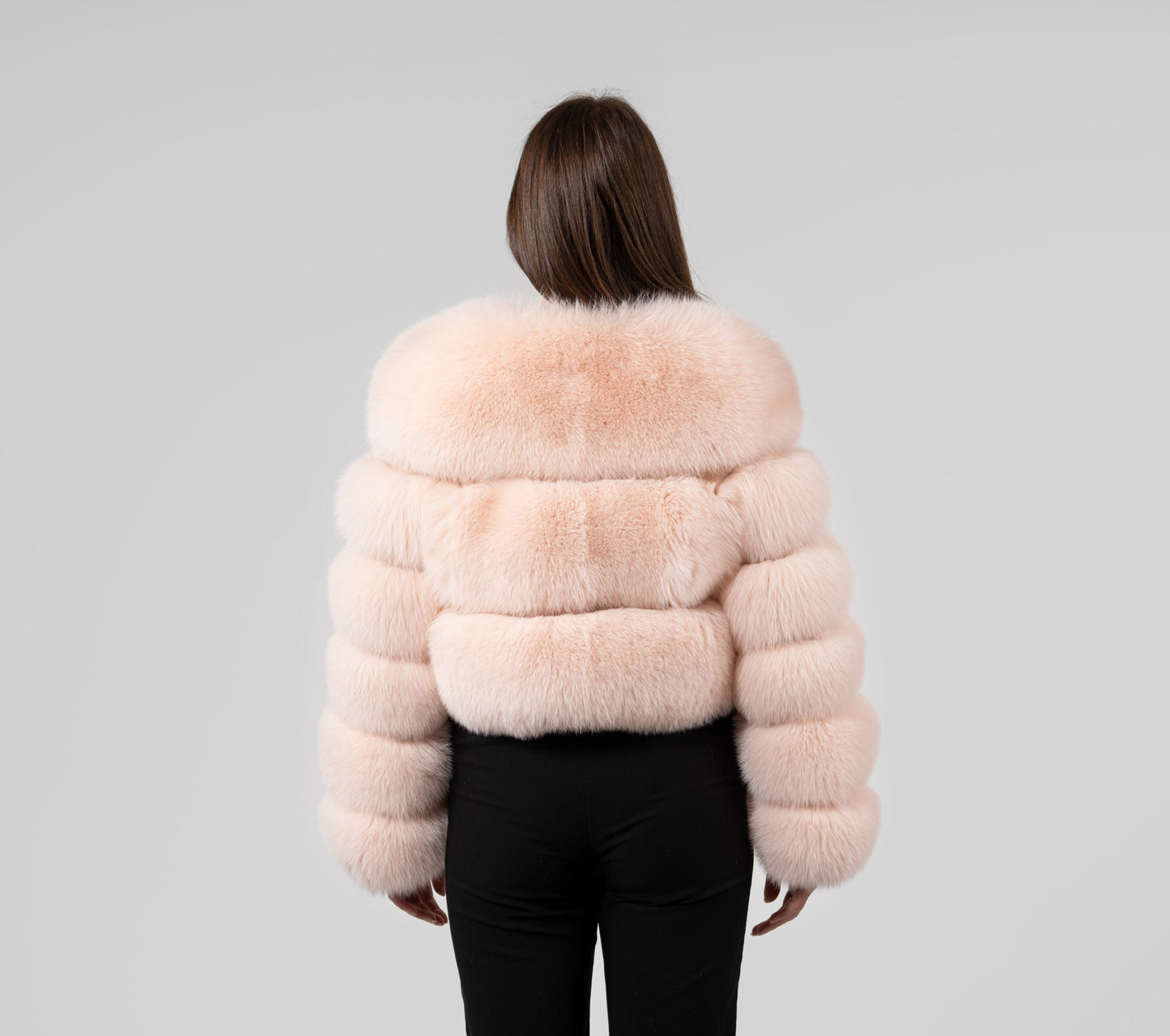 veste en fourrure bubble coat courte