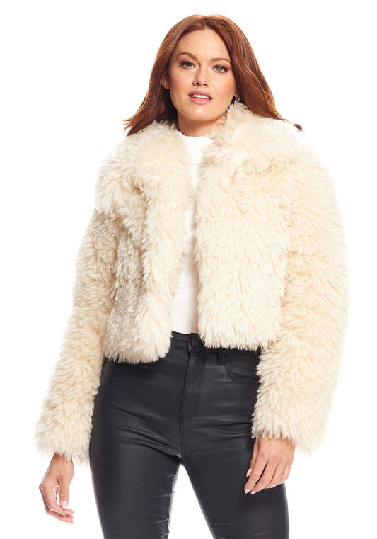 veste en fourrure sherpa