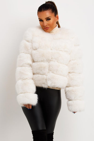 veste en fourrure bubble coat