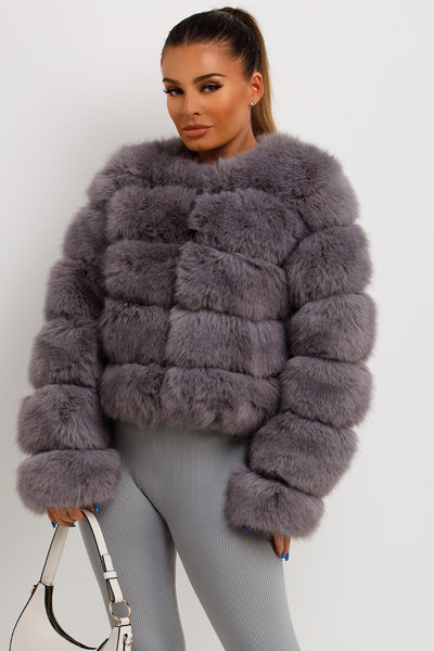 veste en fourrure bubble coat